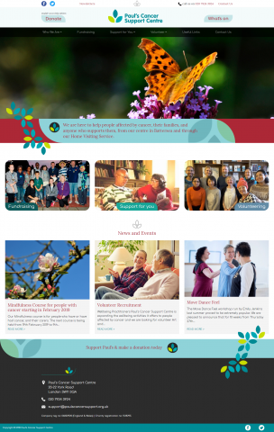 Paul's Cancer Support Centre New WordPress Site